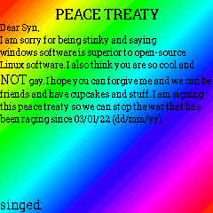 The peace treaty.